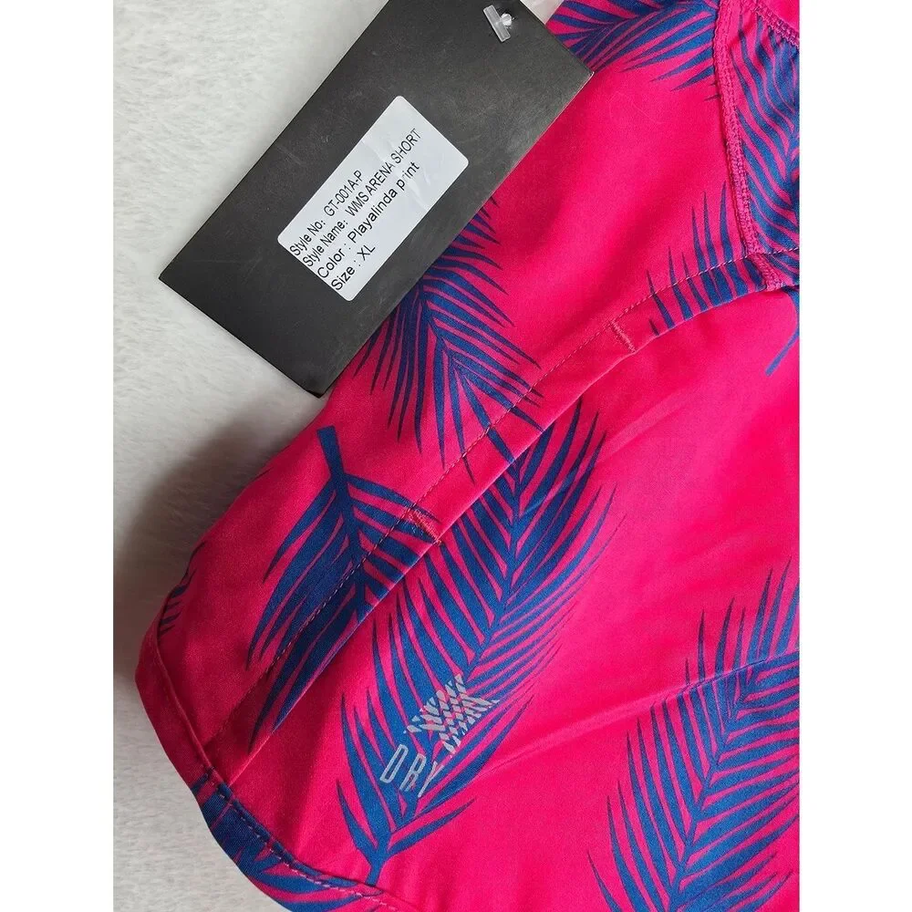 3/$25 Treign Women’s Athletic Shorts XL Pink Palm Print Running Gym NWT